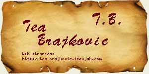 Tea Brajković vizit kartica